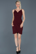 Короткое Вечернее Платье Бордовый ABK617