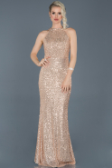 Длинное Вечернее Платье Золотой ABU915