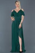 Длинное Вечернее Платье Изумрудно-зеленый ABU925