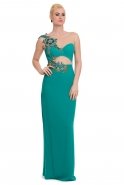 Длинное Вечернее Платье Изумрудно-зеленый AL8616