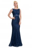 Длинное Вечернее Платье Темно-синий AN2141