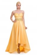 Длинное Вечернее Платье Лимонный F2081
