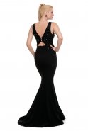Длинное Вечернее Платье Черный F2088