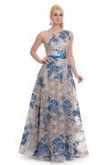 Длинное Выпускное Платье Ярко-синий F2306