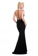Длинное Вечернее Платье Черный F2076