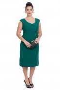 Вечернее Платье Свободного Кроя Изумрудно-зеленый C4010