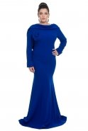 Вечернее Платье Свободного Кроя Ярко-синий C9577