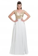 Длинное Выпускное Платье Белый O4238
