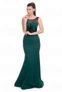 Длинное Вечернее Платье Изумрудно-зеленый C7124