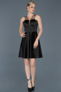 Короткое Вечернее Платье Черный ABK622