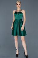 Короткое Вечернее Платье Изумрудно-зеленый ABK622
