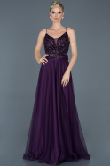 Длинное Вечернее Платье Пурпурный ABU942