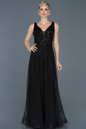 Длинное Помолвочное Платье Черный ABU934