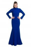 Длинное Вечернее Платье Ярко-синий C7077