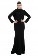 Длинное Вечернее Платье Черный C7077