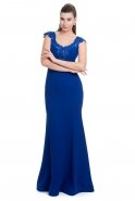 Длинное Вечернее Платье Ярко-синий C7108