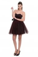 Короткое Вечернее Платье Черный NA6161