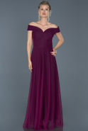 Длинное Вечернее Платье Сливовый ABU020