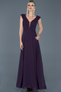 Длинное Помолвочное Платье Тёмно-пурпурный ABU853