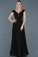 Длинное Помолвочное Платье Черный ABU853