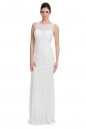 Длинное Вечернее Платье Белый C3255