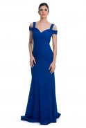 Длинное Вечернее Платье Ярко-синий C7003