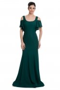 Длинное Вечернее Платье Изумрудно-зеленый C7022