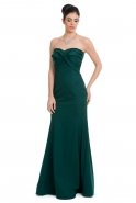 Длинное Вечернее Платье Изумрудно-зеленый C7032