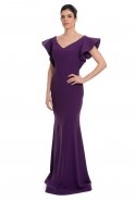 Длинное Вечернее Платье Пурпурный C7049