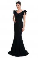 Длинное Вечернее Платье Черный C7079