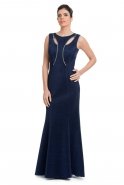 Длинное Вечернее Платье Темно-синий C7091