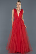 Длинное Вечернее Платье красный ABU950
