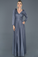 Длинное Помолвочное Платье Индиго ABU954