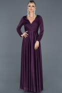 Длинное Помолвочное Платье Пурпурный ABU954
