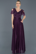 Длинное Выпускное Платье Пурпурный ABU955