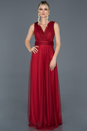 Длинное Пригласительное Платье красный ABU736