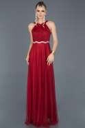 Длинное Пригласительное Платье красный ABU895