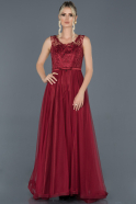 Длинное Помолвочное Платье красный ABU927