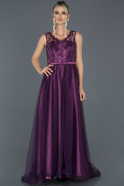 Длинное Помолвочное Платье Пурпурный ABU927