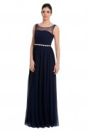 Длинное Вечернее Платье Темно-синий T2289