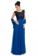 Длинное Вечернее Платье Ярко-синий T2404