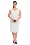 Вечернее Платье Свободного Кроя Белый C4010