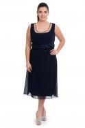 Вечернее Платье Свободного Кроя Темно-синий ALY6002