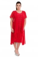 Вечернее Платье Свободного Кроя красный C9012
