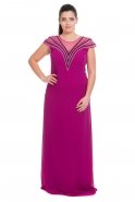 Вечернее Платье Свободного Кроя Пурпурный O8004