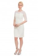 Короткое Вечернее Платье Белый C8004