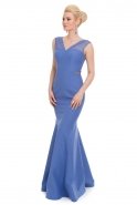 Длинное Вечернее Платье Синий C7002