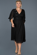 Короткое Свободное Вечернее Платье Черный ABK630
