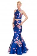 Вечернее Платье Из Двух Частей Ярко-синий NA6131