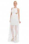Длинное Вечернее Платье Белый NA6142